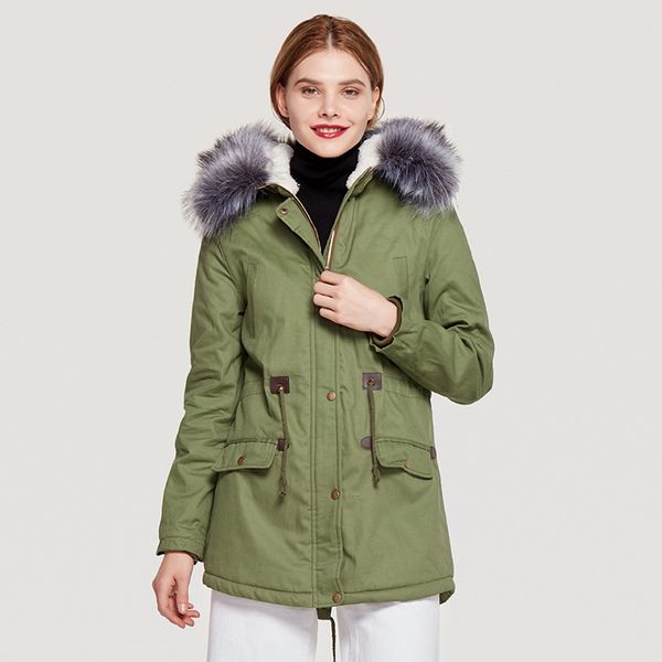2018 new fashion women luxurious large fur collar hooded coat warm fur liner parkas long winter jacket quality, Black
2018 new fashion women luxurious large fur collar hooded coat warm fur liner parkas long winter jacket quality, Black
