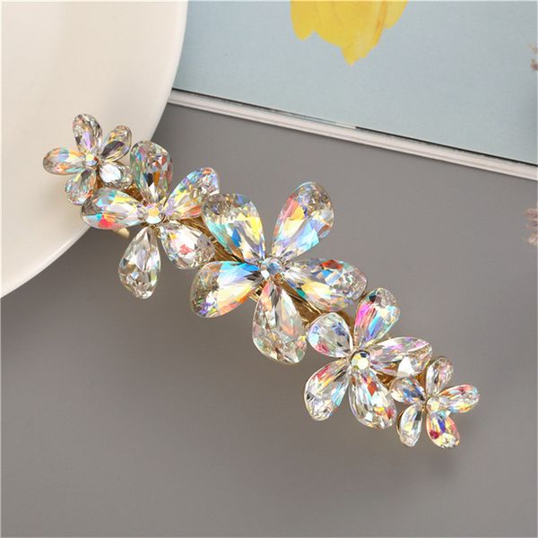 2019 new fashion women crystal hairpin vintage rhinestone flower hair pin barrette hair clip temperament accessories, Golden;white
2019 new fashion women crystal hairpin vintage rhinestone flower hair pin barrette hair clip temperament accessories, Golden;white