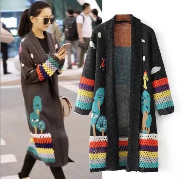 new women sweater loose cardigan spring autumn long sleeve knitted fashion tops v-neck cartoon pattern outwear harajuku clothes, White;black
new women sweater loose cardigan spring autumn long sleeve knitted fashion tops v-neck cartoon pattern outwear harajuku clothes, White;black