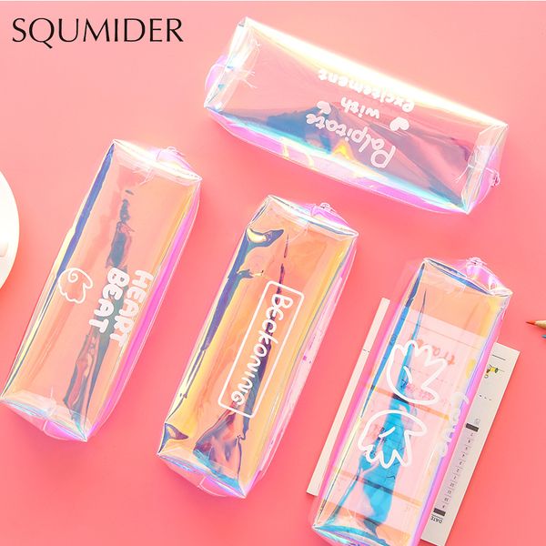 squmider creative pencil case laser pencil box zipper large bag for student gift cute school stationery supplies
squmider creative pencil case laser pencil box zipper large bag for student gift cute school stationery supplies
