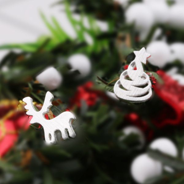 sterling silver 925 jewelry new lovely cute christmas tree deer earrings for women girls xmas gifts mini stud earring, Golden;silver
sterling silver 925 jewelry new lovely cute christmas tree deer earrings for women girls xmas gifts mini stud earring, Golden;silver