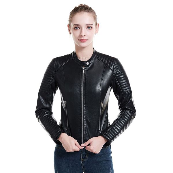 new women autumn white zipper faux leather jacket motorcycle o-neck pu streetwear coat female fashion black slim
new women autumn white zipper faux leather jacket motorcycle o-neck pu streetwear coat female fashion black slim