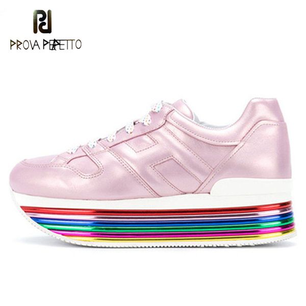 2019 new autumn leather platform muffin sole women shoes casual rainbow bottom lace up comfy increased heel shoe y200424, Black
2019 new autumn leather platform muffin sole women shoes casual rainbow bottom lace up comfy increased heel shoe y200424, Black