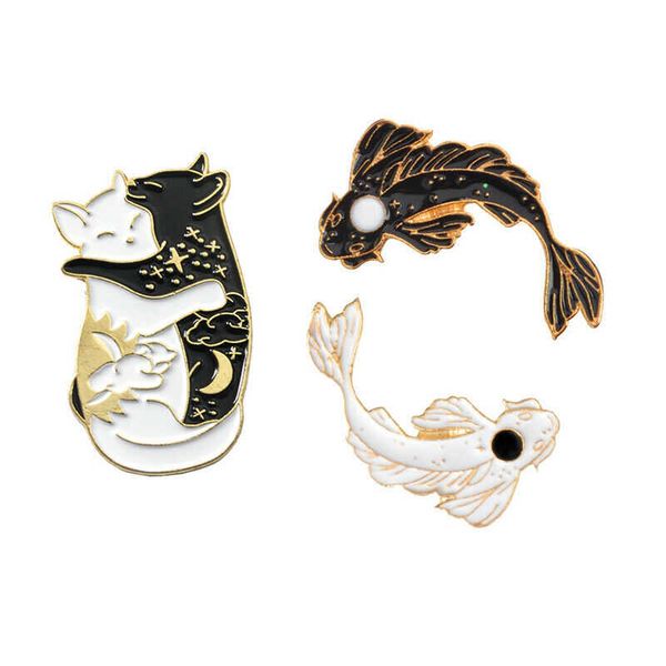 collection pin brooch badge yang and cat jewelry collar yin cute enamel fish, Gray
collection pin brooch badge yang and cat jewelry collar yin cute enamel fish, Gray