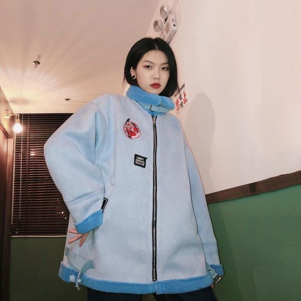 heavy industry street bf lamb wool cotton men's korean trend label winter fashion warm comfortable couple jackets coats, Black
heavy industry street bf lamb wool cotton men's korean trend label winter fashion warm comfortable couple jackets coats, Black