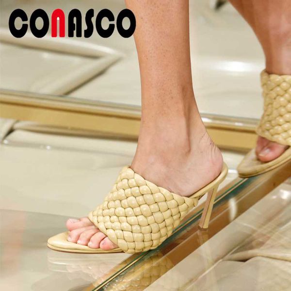 conasco fashion summer women sandals narrow band woven slippers peep toe pumps casual party wedding high heels shoes woman, Black
conasco fashion summer women sandals narrow band woven slippers peep toe pumps casual party wedding high heels shoes woman, Black