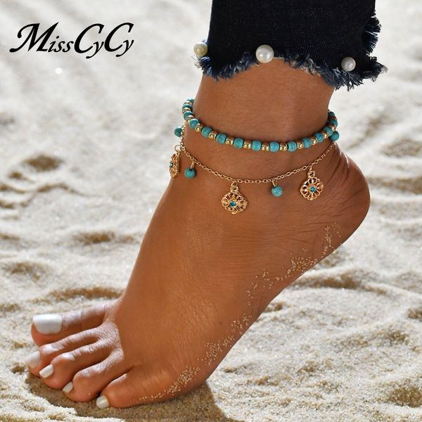misscycy boho blue flowers anklet fashion double double layer beads ankle bracelet for women beach accessories, Red;blue
misscycy boho blue flowers anklet fashion double double layer beads ankle bracelet for women beach accessories, Red;blue