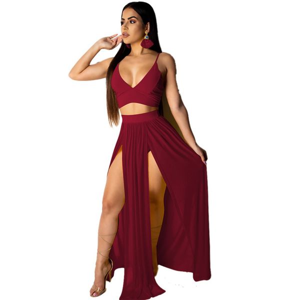 fashion women two pieces dress set spaghetti strap deep v neck dress backless crop skirts set summer clubwear, White
fashion women two pieces dress set spaghetti strap deep v neck dress backless crop skirts set summer clubwear, White