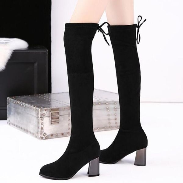 winter fashion over the knee boots women stretch fabric suede women thigh high woman shoes long bota high heel boots, Black
winter fashion over the knee boots women stretch fabric suede women thigh high woman shoes long bota high heel boots, Black