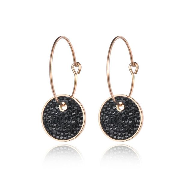 hoop & huggie stainless steel earrings white black round clay crystals rose gold color party jewelry wedding gift je18459, Golden;silver
hoop & huggie stainless steel earrings white black round clay crystals rose gold color party jewelry wedding gift je18459, Golden;silver