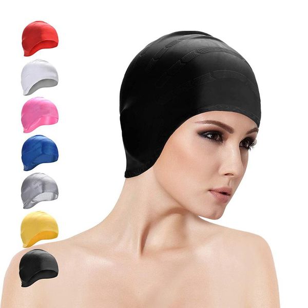swim wear caps for long hair (2 pack), durable silicone swimming women men adults youths kids, easy to put on and off
swim wear caps for long hair (2 pack), durable silicone swimming women men adults youths kids, easy to put on and off