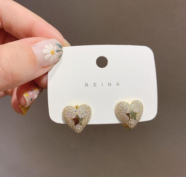 double love earrings before and after full rhinestone star girl sweet delicate ear accessories, Golden;silver
double love earrings before and after full rhinestone star girl sweet delicate ear accessories, Golden;silver