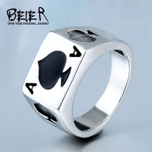 lucky spade a playing card ring 316l stainless steel man's fashion jewelry retro personality br8-043 us size, Golden;silver
lucky spade a playing card ring 316l stainless steel man's fashion jewelry retro personality br8-043 us size, Golden;silver