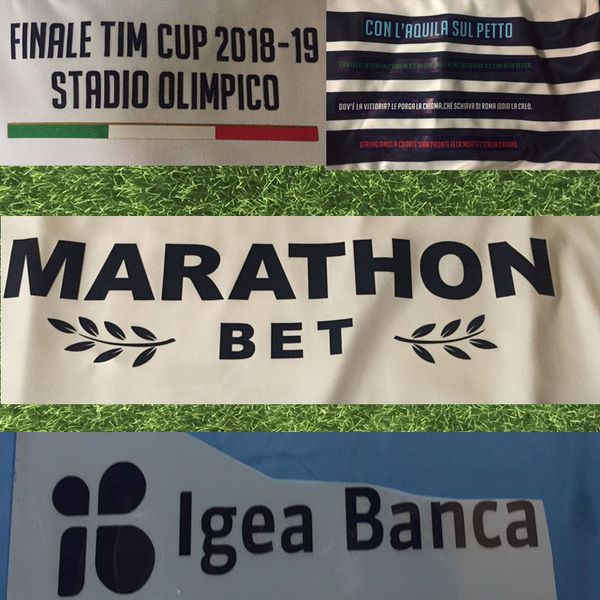 2019 italian cup final contest printing sponsor logos lazio matches printed stickers tim cup final plastic patch impressed sleeve badges
2019 italian cup final contest printing sponsor logos lazio matches printed stickers tim cup final plastic patch impressed sleeve badges