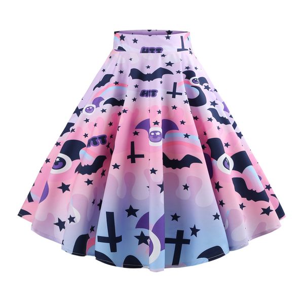 retro ghost bat print halloween skirt women high waist hepburn vintage skirts zipper cotton a-line party skirts women's vestido, Black
retro ghost bat print halloween skirt women high waist hepburn vintage skirts zipper cotton a-line party skirts women's vestido, Black