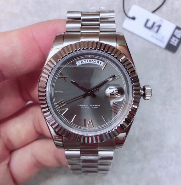 2019 mens watch day date gray rome number face big date automatic mechanics watch men sapphire glass stainless steel mens watch, Slivery;brown
2019 mens watch day date gray rome number face big date automatic mechanics watch men sapphire glass stainless steel mens watch, Slivery;brown