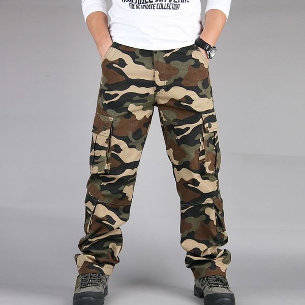 men casual long pants male fashion trousers camouflage combat cargo hiking army pocket baggy, Black
men casual long pants male fashion trousers camouflage combat cargo hiking army pocket baggy, Black