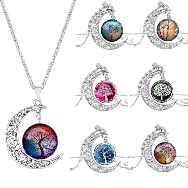 vintage moon necklace starry moon outer space universe time gemstone necklaces pendants tree of life necklace, Silver
vintage moon necklace starry moon outer space universe time gemstone necklaces pendants tree of life necklace, Silver