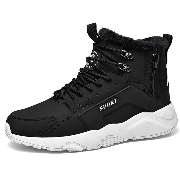 leather ankle snow waterproof men boots winter fur snow boots plush warm male casual boot sneakers outdoor boots, Black
leather ankle snow waterproof men boots winter fur snow boots plush warm male casual boot sneakers outdoor boots, Black
