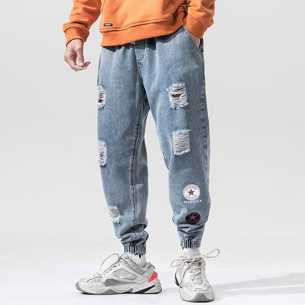 men hole jeans ripped spring autumn raw hem straight blue loose comfortable denim pants trousers casual fashion washed
men hole jeans ripped spring autumn raw hem straight blue loose comfortable denim pants trousers casual fashion washed