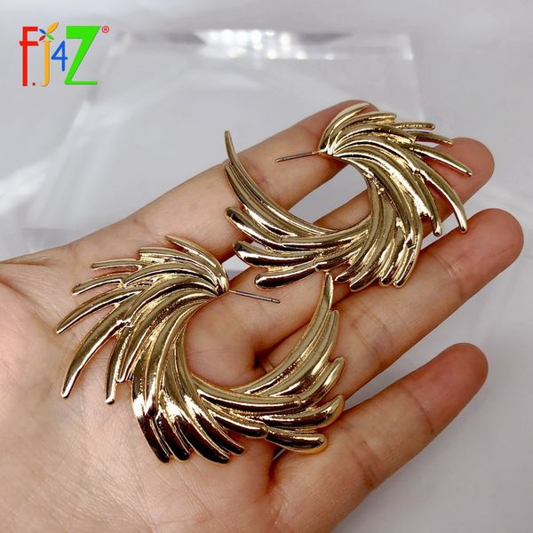 f.j4z chic earrings for women hyperbole golden alloy feather big hoop earring minimalist ladies party show jewelry dropship, Golden;silver
f.j4z chic earrings for women hyperbole golden alloy feather big hoop earring minimalist ladies party show jewelry dropship, Golden;silver