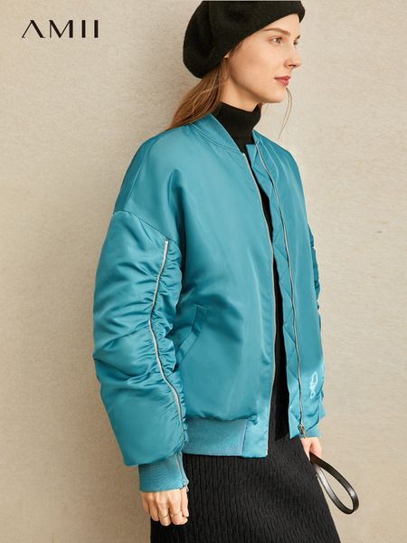 amii minimalist port style fashion padded cotton coat 2019 winter new baseball suit loose short cotton-padded jacket women, Black
amii minimalist port style fashion padded cotton coat 2019 winter new baseball suit loose short cotton-padded jacket women, Black