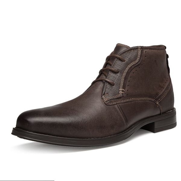 men's genuine leather casual boots classic gentleman high ankle boot men lace up handmade men motorcyle boots cowhide, Black
men's genuine leather casual boots classic gentleman high ankle boot men lace up handmade men motorcyle boots cowhide, Black
