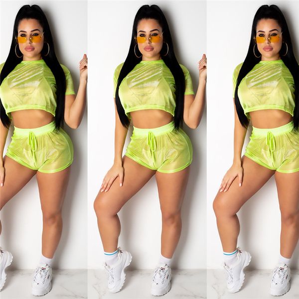 women 2 piece hollow mesh crop shorts set jumpsuit perspective set romper short sleeve, White;red
women 2 piece hollow mesh crop shorts set jumpsuit perspective set romper short sleeve, White;red