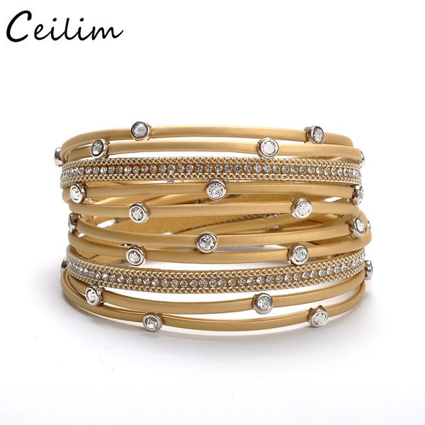 colorful crystal leather bracelet multiple layers charms bracelets magnet buckle bracelet for women men party design jewelry gifts, Black
colorful crystal leather bracelet multiple layers charms bracelets magnet buckle bracelet for women men party design jewelry gifts, Black