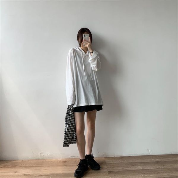 shopkeeper recommended comfortable quality silk hooded large t-shirt simple loose t-shirt casual long sleeve sunscreen summer, White
shopkeeper recommended comfortable quality silk hooded large t-shirt simple loose t-shirt casual long sleeve sunscreen summer, White