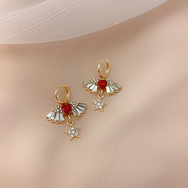 2020 new creative cute rhinestones angel small star dangle earrings korean personality fashion women girl jewelry accessories, Silver
2020 new creative cute rhinestones angel small star dangle earrings korean personality fashion women girl jewelry accessories, Silver