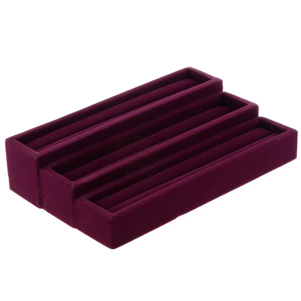 3pcs velvet slots ring trays showcase display jewelry holder box long case, Black;white
3pcs velvet slots ring trays showcase display jewelry holder box long case, Black;white