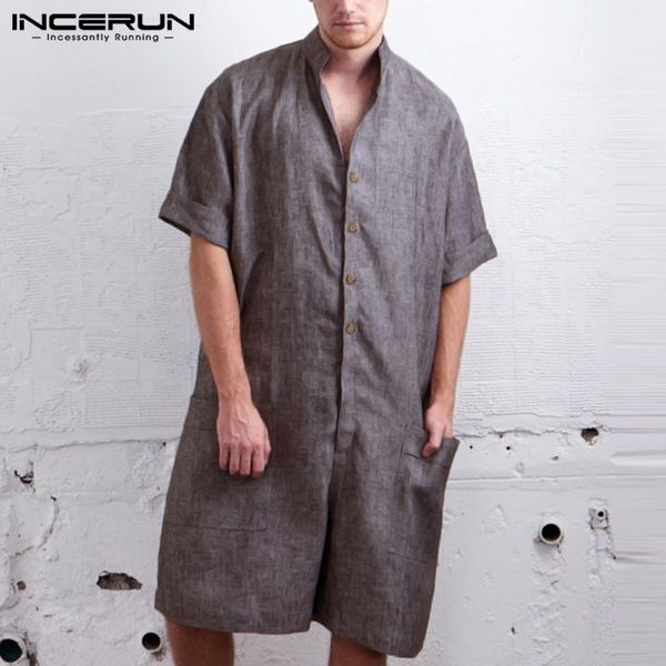 vintage men rompers pants half sleeve cotton pockets playsuit loose men cargo overalls jumpsuit casual trousers 2019 incerun, Black
vintage men rompers pants half sleeve cotton pockets playsuit loose men cargo overalls jumpsuit casual trousers 2019 incerun, Black