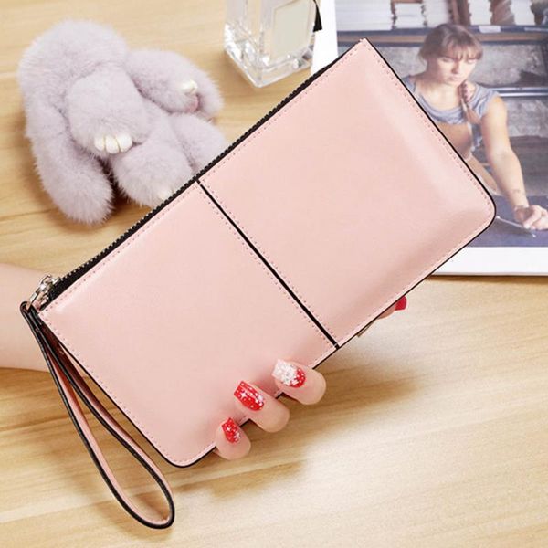 women brand oil wax leather zipper clutch wallet female candy color burglar robbed purse lady multi-function phone bag, Red;black
women brand oil wax leather zipper clutch wallet female candy color burglar robbed purse lady multi-function phone bag, Red;black