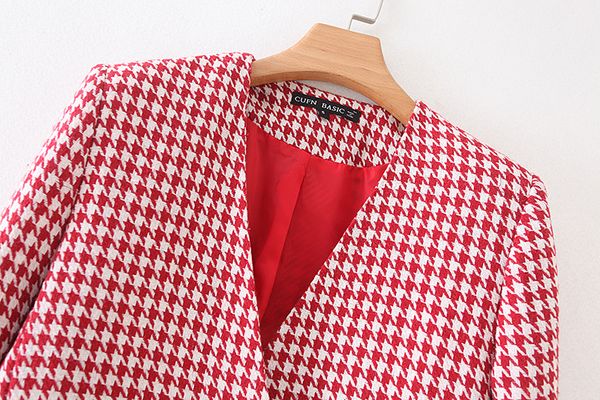 2019 autumn new style women's dress versitile fashion thousands of birds v-neck double breasted long sleeve pattern suit jacket, Black;white
2019 autumn new style women's dress versitile fashion thousands of birds v-neck double breasted long sleeve pattern suit jacket, Black;white
