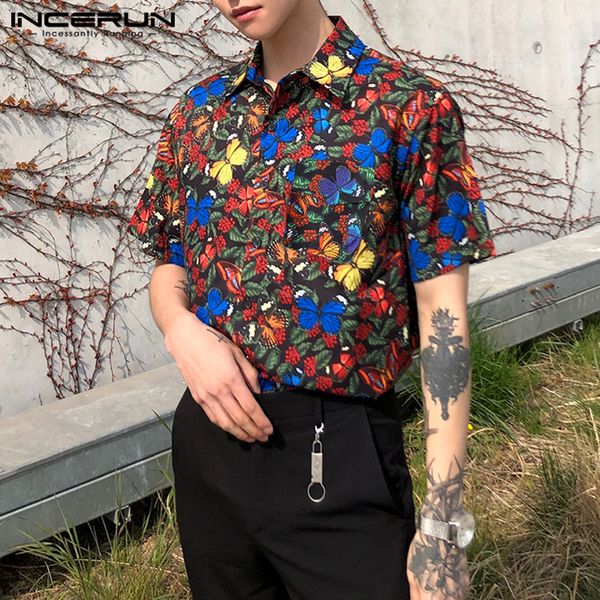 men's casual shirts 2021 summer men short sleeve lapel man butterfly pattern printed shirt loose breathable blouse streetwear camisa 7, White;black
men's casual shirts 2021 summer men short sleeve lapel man butterfly pattern printed shirt loose breathable blouse streetwear camisa 7, White;black