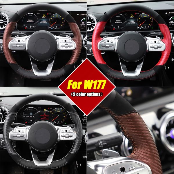 hand sewing steering wheel cover car four seasons non-slip handle leather for a class w177 a180 a200 a35 amg 2019
hand sewing steering wheel cover car four seasons non-slip handle leather for a class w177 a180 a200 a35 amg 2019