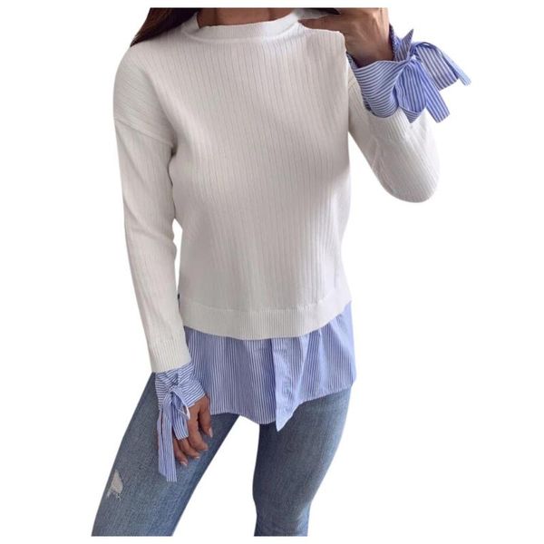 jaycosin 2020 shirts fashion women long sleeve ladies stripe patchwork fake two pieces casual female button blouse 413, White
jaycosin 2020 shirts fashion women long sleeve ladies stripe patchwork fake two pieces casual female button blouse 413, White