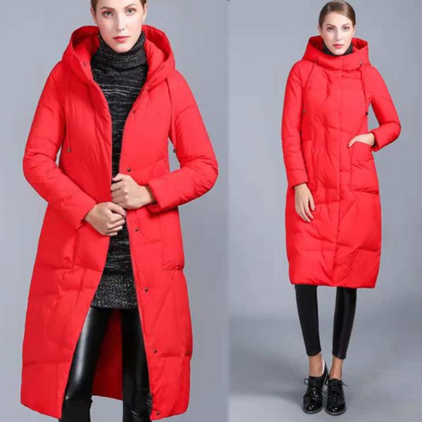 style 2018 luxury high-end extended knee-length down jacket women's winter wear hooded silhouette coat 90194, Black
style 2018 luxury high-end extended knee-length down jacket women's winter wear hooded silhouette coat 90194, Black