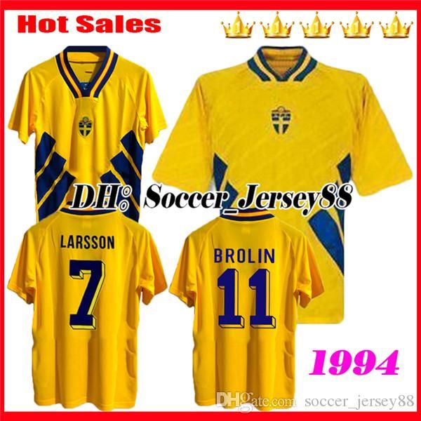 1994 world cup sweden retro version soccer jersey home #10 dahlin #11 brolin #7 larsson soccer jerseys shirt football uniforms, Black;yellow
1994 world cup sweden retro version soccer jersey home #10 dahlin #11 brolin #7 larsson soccer jerseys shirt football uniforms, Black;yellow