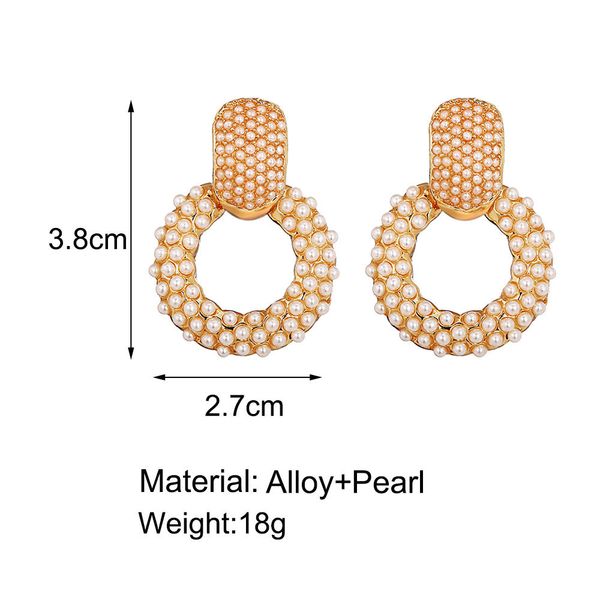 fashion- pearl charm alloy material baroque style dangle earrings for women trend party birthday new year christmas gift, Golden
fashion- pearl charm alloy material baroque style dangle earrings for women trend party birthday new year christmas gift, Golden