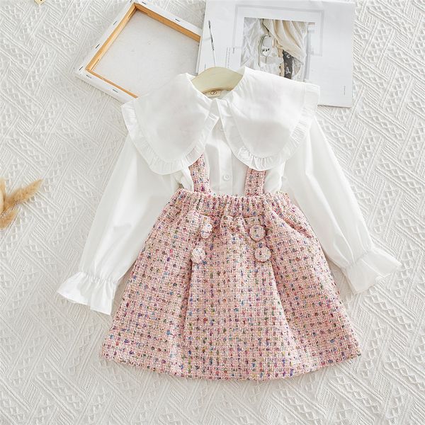 children set girls strap dress long sleeve lace ruffled blouse suit for baby girls spring autumn cute 2pcs toddler clothes, White
children set girls strap dress long sleeve lace ruffled blouse suit for baby girls spring autumn cute 2pcs toddler clothes, White