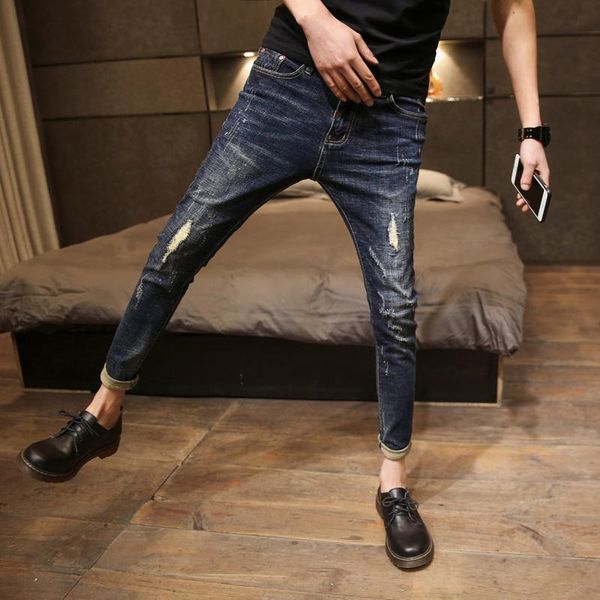 fashion men jeans slim fit skinny jeans men streetwear all match hole casual ripped jeans men clothes 2019 denim pants t200410, Black
fashion men jeans slim fit skinny jeans men streetwear all match hole casual ripped jeans men clothes 2019 denim pants t200410, Black