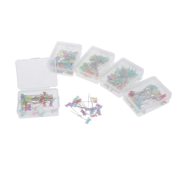 250pc flat head pins sewing quilting glass dressmaker dress jewelry flower decor, Black