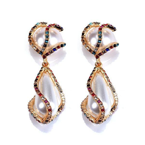 2019 new brand earrings jewelry women fashion colorful rhinestone long dangle earring girls luxury baroque faux pearl earring, Silver
2019 new brand earrings jewelry women fashion colorful rhinestone long dangle earring girls luxury baroque faux pearl earring, Silver
