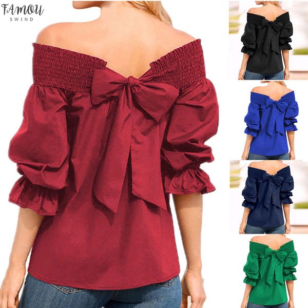 women blouses plus size elegant off shoulder shirt slash neck women ladies puff sleeve bow bandage blouse chemise ropa femenina, White
women blouses plus size elegant off shoulder shirt slash neck women ladies puff sleeve bow bandage blouse chemise ropa femenina, White