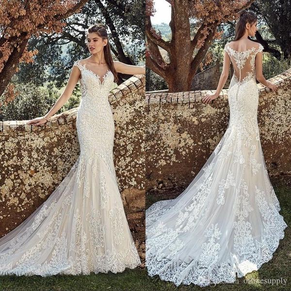 new beach full lace mermaid wedding dresses beach 2020 sheer neck illusion button back bridal gowns boho vestido de novia, White
new beach full lace mermaid wedding dresses beach 2020 sheer neck illusion button back bridal gowns boho vestido de novia, White