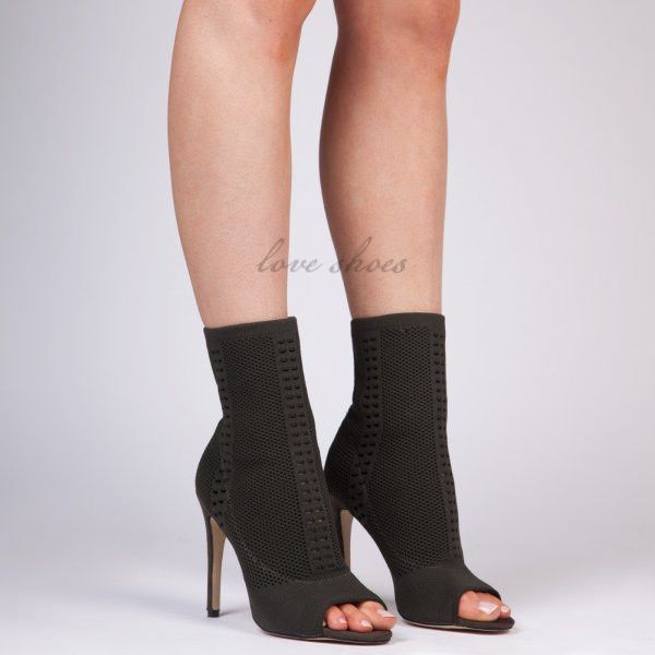 peep toe ankle boot in black knit new models boots women
peep toe ankle boot in black knit new models boots women