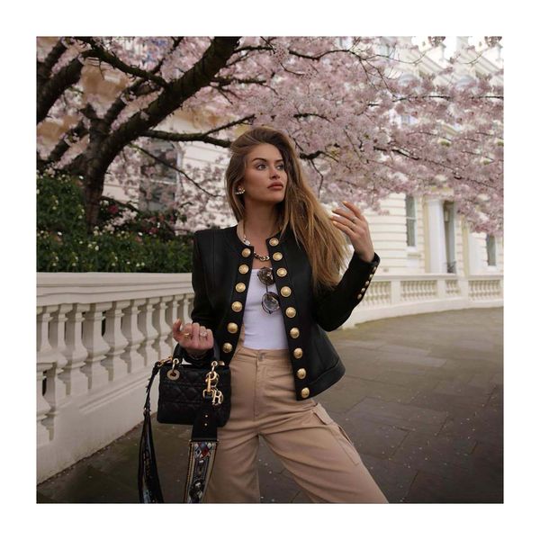 womens designer short jacket girls luxury casual coat youth brand single breasted clothing womens fashion jackets 2020 new style, Black;brown
womens designer short jacket girls luxury casual coat youth brand single breasted clothing womens fashion jackets 2020 new style, Black;brown