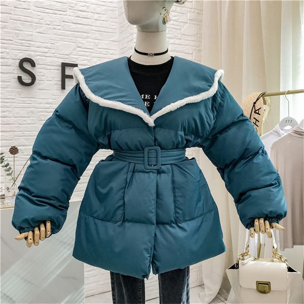2019 korean fashion chic cotton coats women slim warm thick coat female winter big collar loose casual parkas waisted jackets, Black
2019 korean fashion chic cotton coats women slim warm thick coat female winter big collar loose casual parkas waisted jackets, Black